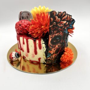 entremet signature Noisette du piémont, Yuzu, Citron caviar